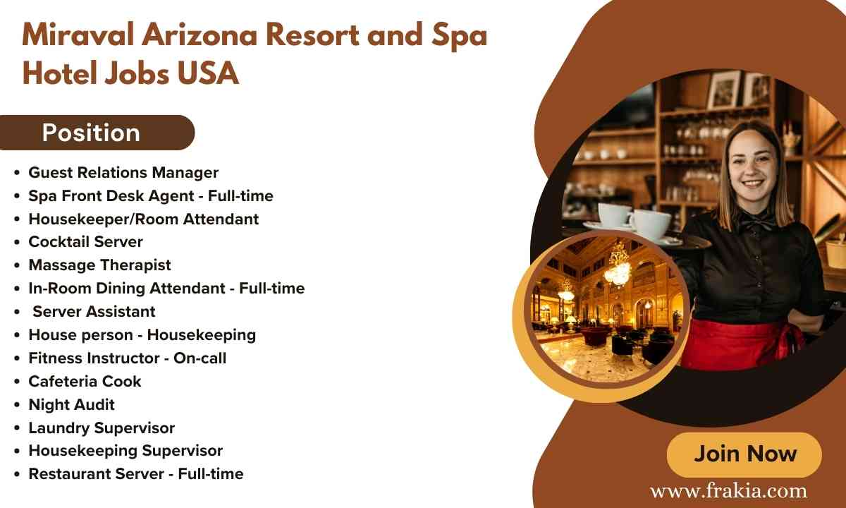 Miraval Arizona Resort and Spa Hotel Jobs USA