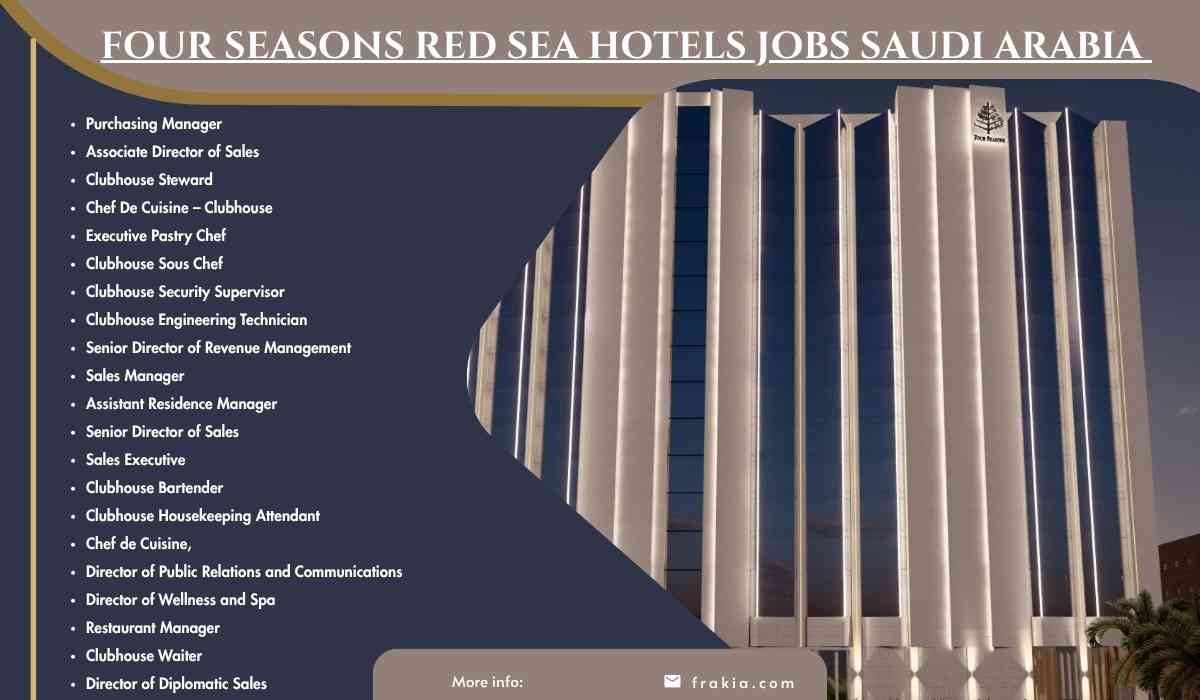 Four Seasons Red Sea Hotels Jobs Saudi Arabia