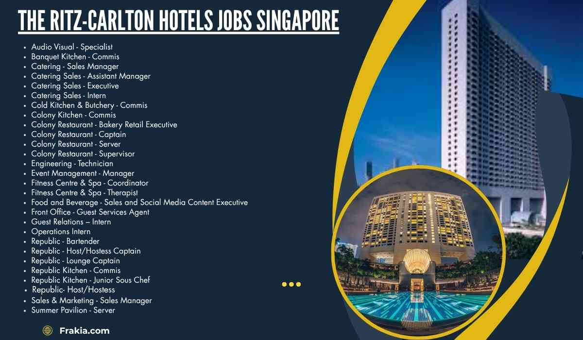 The Ritz-Carlton Hotels Jobs Singapore