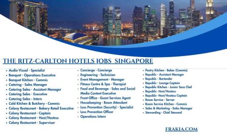 The Ritz-Carlton Hotels Jobs  Singapore